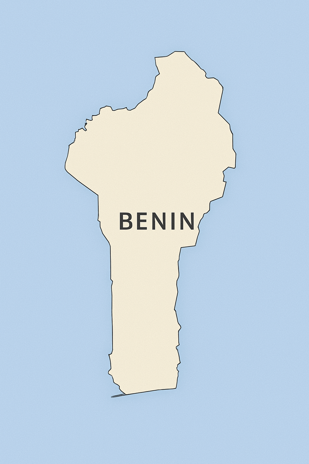 Benin country map showing our service coverage