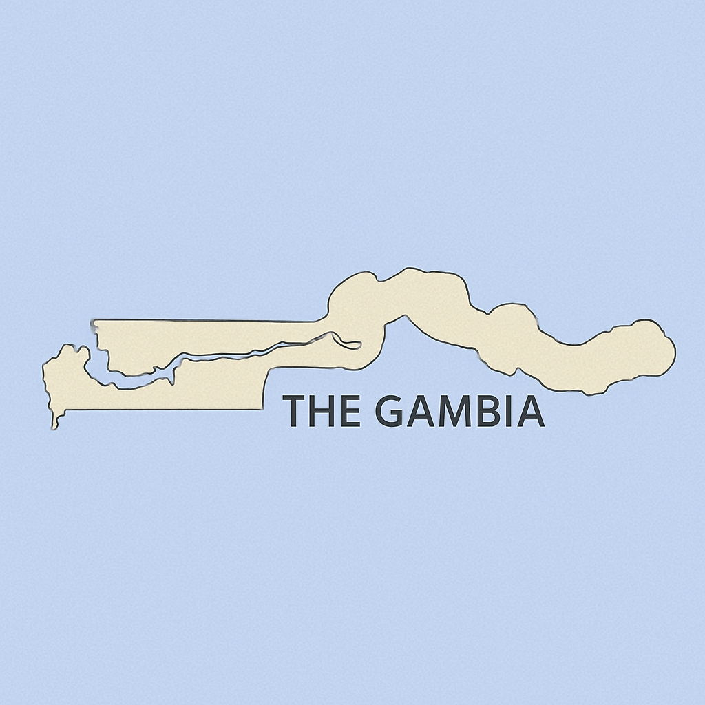 Gambia country map showing our service coverage