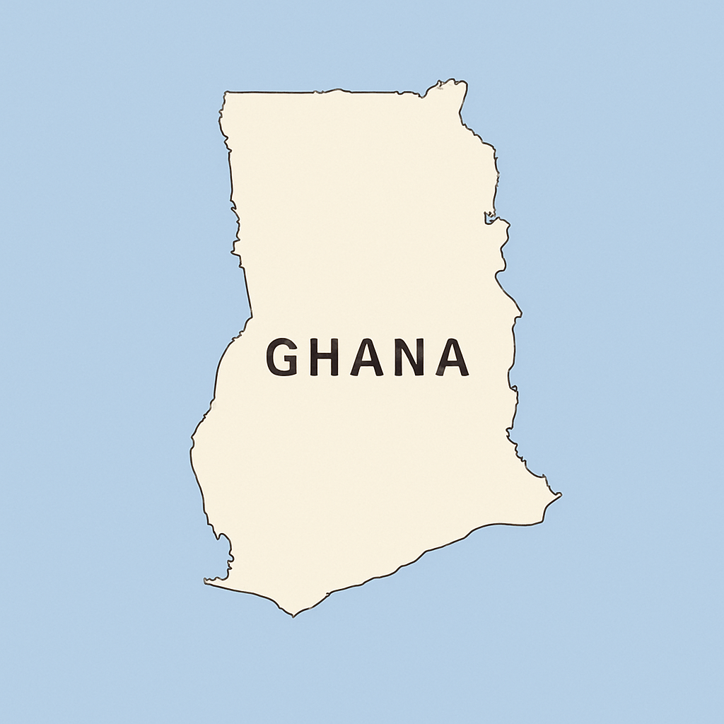 Ghana country map showing our service coverage