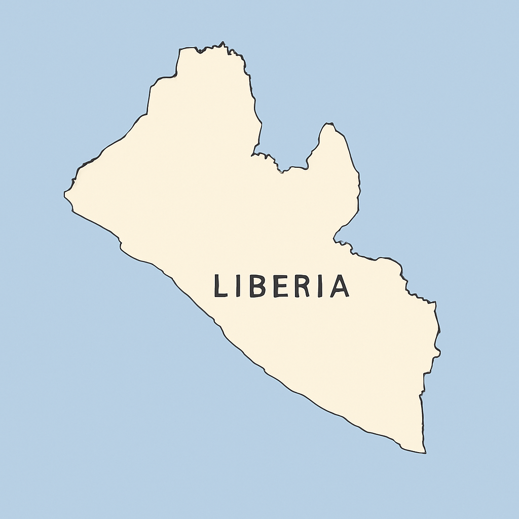 Liberia country map showing our service coverage
