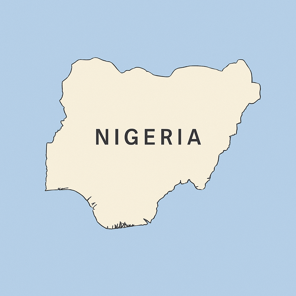Nigeria country map showing our service coverage