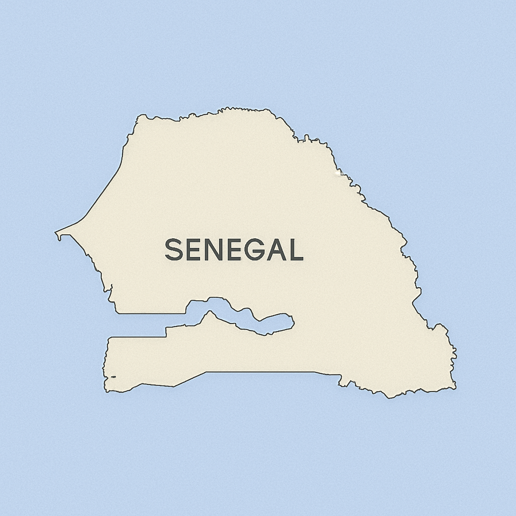 Senegal country map showing our service coverage