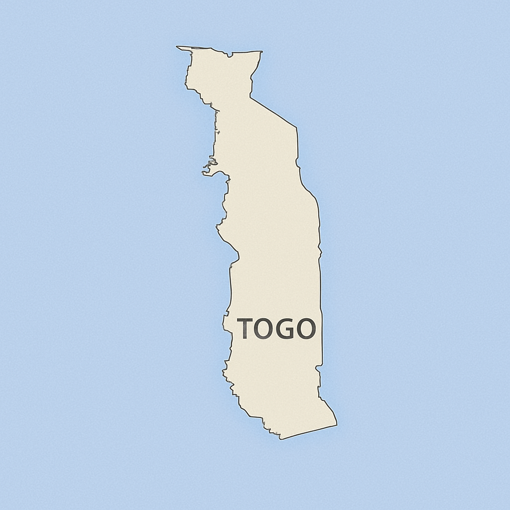 Togo country map showing our service coverage